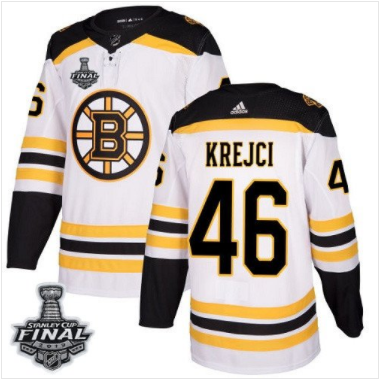 Bruins #46 David Krejci Weiß 2019 Stanley Cup Final Stitched